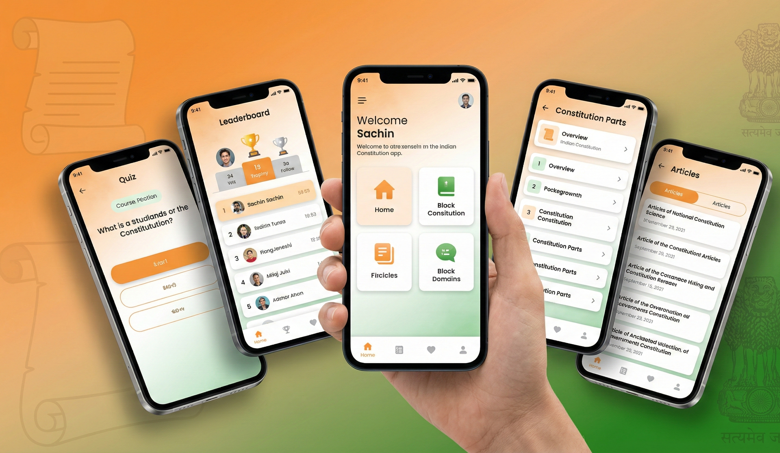 Indian Constitution App Interface