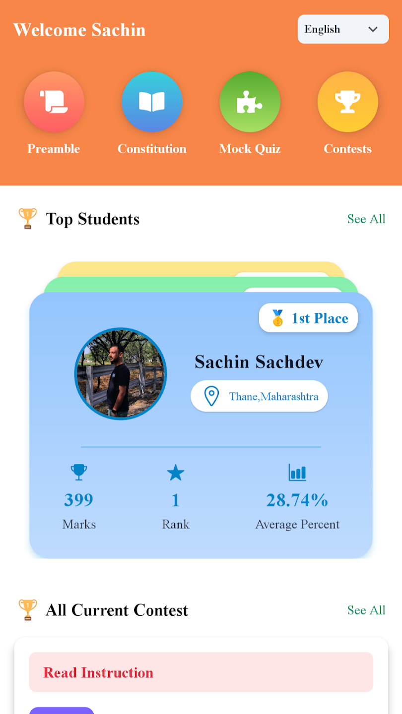 App Dashboard Interface