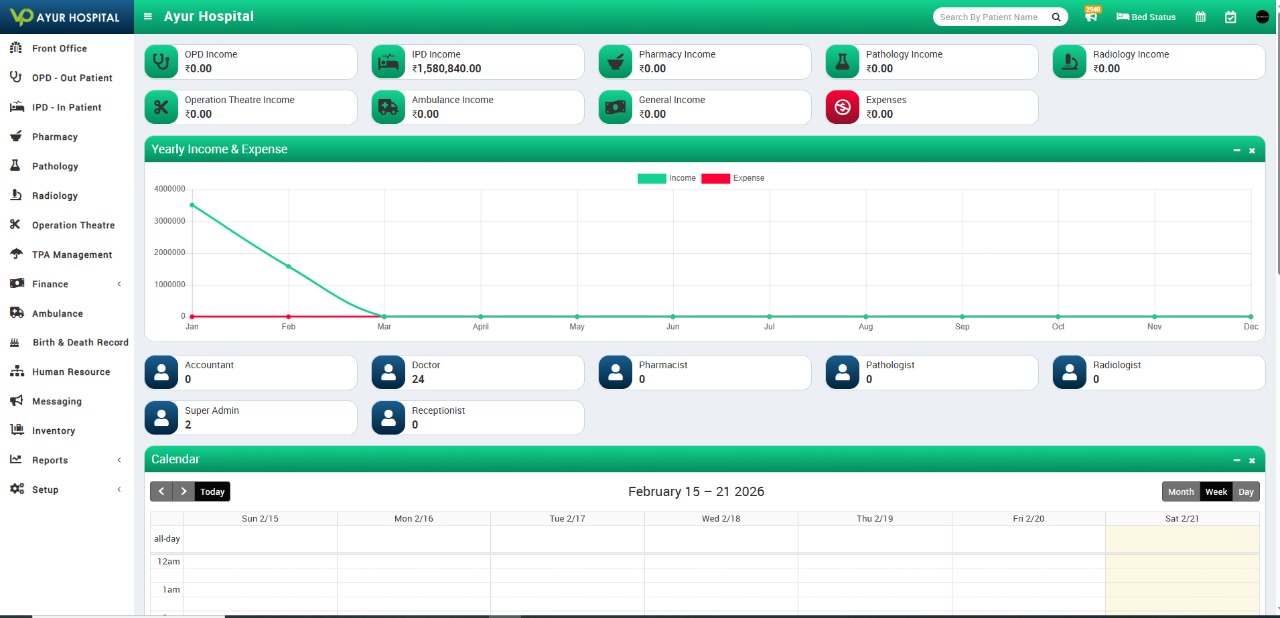 Hospital Administration Dashboard