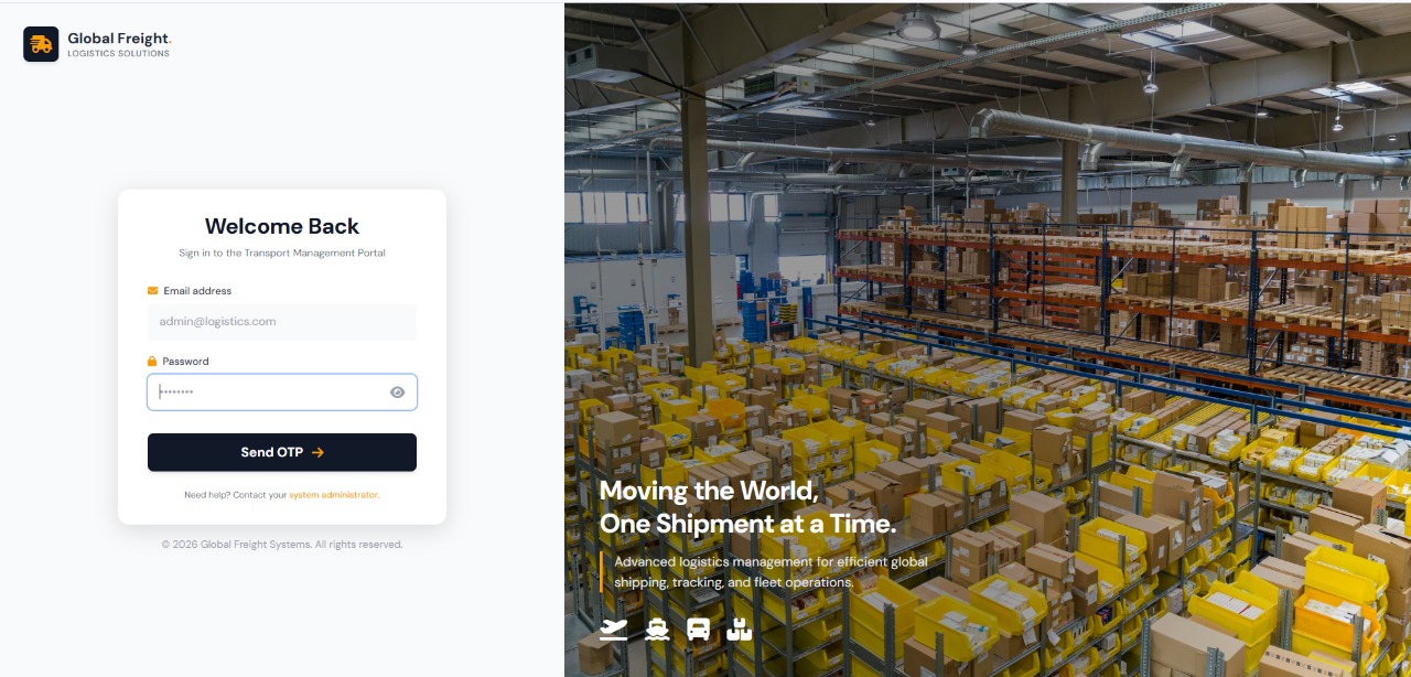 Logistics Software Dashboard